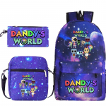 Dandy maailm tr&uuml;kitud mood laste pliiatsikott messenger kott kolmeosaline komplekt alg- ja keskkooli koolikott No Specifications