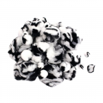 Pompon z&eacute;br&eacute; Noir et blanc 0,9 &agrave; 1,5 cm 45 pi&egrave;ces