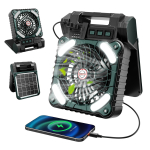 Kaasaskantav v&auml;li-BBQ ventilaator, telkimise p&auml;ikeseventilaator reguleeritava heledusastme ja tuulekiirusega, v&auml;litelkimiseks, telkidesse, &ouml;&ouml;kalap&uuml;&uuml;giks green-2000mAh gray