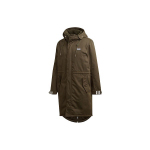 Adidas Originals Trefoil Pikk Tepitud Parka Fliisvoodri ja K&otilde;rge Kaelusega Kapuutsiga Keskmise Pikkusega Puuvillane Jakk Meeste &Uuml;ler&otilde;ivad Roheline FL0022 XS