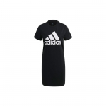 Adidas Essential Logo Prindiga Hingav &Uuml;mmarguse Kaelusega Spordikleit L&uuml;hikeste Varrukatega Naiste Kleidid Must GM5588 S