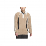 Adidas Originals FW24 Klassikaline seeria Mugav pehme nahas&otilde;bralik mitmek&uuml;lgne kootud kampsun Meeste kampsun Khaki pruun JN3794 S