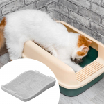 Cat Litter Double Layer Ramp to Clean Sturdy Floor Protection Catcher Pad for Pet Supply valge