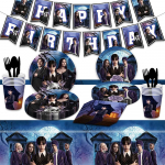 82 tk Kolmap&auml;ev Addams Party Decor Teemapeolauan&otilde;ude komplekt lastele