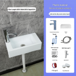 Kompaktne seinale paigaldatav ristk&uuml;likukujuline kraanikauss v&auml;ikestesse ruumidesse