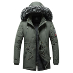 Meeste keskmise pikkusega puuvillane jakk Moodne kitsas pluss sametine noorte meeste puuvillane jakk 4XL black