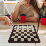 Chess Game Set Kids Checkers Interactive Educational Portable Play 2.2 cm Diameter Pieces 9.45