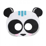 Masque enfant feutrine panda 20,5 x 14,5 cm valge