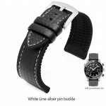 Silikoonist s&uuml;sinikkiust rihm Veekindel kellarihm Omega Speed Masteri jaoks Kummist asendus Meeste k&auml;ev&otilde;ru rihm 18mm 20mm 22mm 24mm 20mm