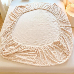 Žakaarmustriline voodikate 3D reljeefse sametiga Madratsikate Taftist voodilina Talvine soe Kattelakna Madratsikaitse Paksendatud 160x200x25cm 1pc