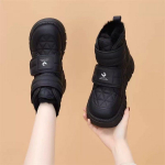 Talvised soojad lumisaapad t&uuml;drukutele Mittekalluvad pehme tallaga puuvillased kingad keskmise ja suure suurusega lastele Fliisvoodriga ja paksustatud l&uuml;hikesed saapad 36 khaki