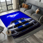 3D F-Ford Mustang v&otilde;idus&otilde;iduauto mootorratta vaip elutuppa, magamistuppa, kodu diivani kaunistamiseks, lasteala vaip libisemiskindel p&otilde;randamatt 70x100cm( 27x39in )