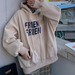 Suurem&otilde;&otilde;tmelised Korea retro kapuutsid Naiste Vintage vabaaja kapuutsiga dressipluusid, paksud, soojad sametist top Harajuku pullover, s&uuml;gis XXL aprikoosi