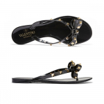 Valentino Rockstud Paeluga T-string Sandaal Sandaal 6w2s0552 Pvs 0no 6W2S0552 PVS 0NO (37)