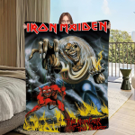 Band I-Iron M-Maidens Tekk Nahas&otilde;bralik mugavus soe pehme pl&uuml;&uuml;sist tekk sobiv diivanile elutuppa kontorisse magamistuppa 30x40in gray