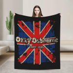 Ozzy RIP Ozzy Osbourne Vintaažistiilis Tekk Reisimiseks Kontorisse Flanellist Visketekk V&auml;litingimustesse Soe Pehme Kvaliteetne Voodikate Kingitus 30x40in