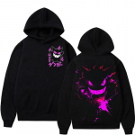 Pok&eacute;mon Superarmas Gengar Anime Tr&uuml;kitud Puuvillane Huppar Meeste ja Naiste S&uuml;gisTalv Uus Harajuku Halloweeni Vabaaja Kampsun Topp S