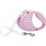 Laisse enrouleur - FLEXI - PUPPY - Taille XS - Couleur rose - Longueur 2 m roosa