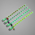 Cat Silicone Luminous Collars with Bells for Puppy Kitten Night walking Anti-lost Necklace Ring Random Variety RandomFoot