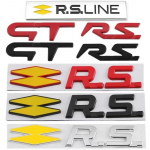 3D Car Metal GT RS Line M&auml;rgi Embleemi Kleebised Renault Logan Clio Megane 2 3 Captur Twingo Duster Kadjar Kangoo jaoks A