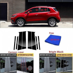 Sobib Chevrolet Trax 2014-2018 s&uuml;sinikkiust auto akna ukse veergu BC samba postikatte trimmi peegli efektiga arvutile bright black