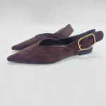 Terava Ninaga Naiste Slingback Korterid Tagumise Rihmaga K&otilde;rge Kvaliteediga Kunstsuede Vabaaja Igap&auml;evased Retro Naiste Rooma Kingad 35 pruun