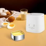Fast Egg Cooker Easy to Peel Kitchen Gadget for Office Boiled Breakfast White valge