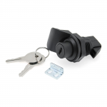Marine Latch Button Lock Black Plastic Rrailer RV Camper Yacht Boat Cabinet Mailbox Drawer Cupboard Cylinder Lock With 2pc keys 1pc