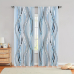 2 tk helesiniste triipudega tr&uuml;kitud kardinat  vardatasku kardinad 42*84  kodu kaunistamine  ruumi kaunistamine 100*130 Grommet Top 1pcs