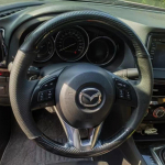 ization Car Steering Wheel Cover Carbon Fibre Leather For Mazda CX-5 CX5 Atenza 2014 New Mazda 3 CX-3 2016 Blue Thread