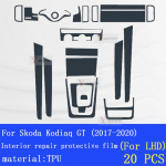 Car Interior Center console Transparent TPU Protective film Anti-scratch Repair sticker For Skoda Kodiaq GT 2017- Style A For RHD