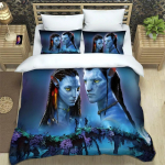 Film Avatar: The Way Of Water Prinditud Voodipesukomplektid Peen Vooditarvete Komplekt Tekikott Vooditekk Voodipesukomplekt Luksuslik EU Single(135*200cm)3pcs