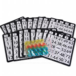 Bingo Komplekt Traditsiooniline Bingo Loterii Pere M&auml;ngukomplekt Puur Pallid Kaardid Loendurid Pidu Bingo M&auml;ng As shown #1