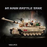 S&otilde;jaline MOC 1002 tk M1 Abrams Peamine Lahingutank Mudelkomplekt Ehitusklotside Komplekt S&otilde;durite Kujud Tellised M&auml;nguasjad Lastele Poisi Kingitus