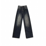 Harajuku t&auml;navar&otilde;ivad Retro s&uuml;gisene naiste k&otilde;rge v&ouml;&ouml;kohaga teksad avarad laiad jalad, sirged lahtised teksap&uuml;ksid, Y2K kottis p&uuml;ksid XL