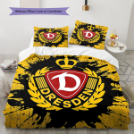 SG Dynamo Dresdeni Muster Voodipesu, Tekikomplekt Tekikate Padjap&uuml;&uuml;r Kodu S&uuml;nnip&auml;evakingitus (1 * tekikott + 2 * padjap&uuml;&uuml;ri, ilma s&uuml;damikuta) 135x200cm