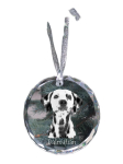 Dalmatian, Carriage Dog, Spotted Coach Dog - crystal bauble with a photo, dog photo in crystal, personalized Christmas tree ornament by Art-Dog brand