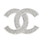 Chanel 25C Varakevad Double C Disainiga S&otilde;lg Unisex aksessuaarid H&otilde;bedane AB-25C-013 F,Silver