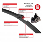1 komplekt auto esiklaasi kojameeste komplekt soojendusega pesuriga 31689264 VOLVO XC60 2018- jaoks 31490720 31689263 must