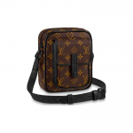Louis Vuitton Christopher Monogrammiga L&otilde;uendist ja Nahast &Auml;&auml;ristatud &Otilde;lakott Suur Meeste &Otilde;lakott Pruun Must M69404 Basic Set (Bag+Dust Bag)