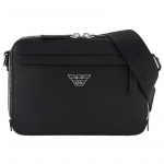 Emporio Armani Klassikaline Metallist Logo PU Mini &Otilde;lakott Meeste kotid Must EM001186AF13805UC001 Basic Set (Bag+Dust Bag)
