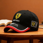 Tikitud Embleemidega Pesapallim&uuml;ts Meeste Naiste M&uuml;ts P&auml;ikesekaitse V&auml;litingimustes Suve Spordim&uuml;tsid Reguleeritav Ferrari 458 488 599 612 FF F12 Roma jaoks black