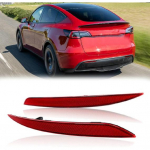 Tagumise kaitseraua helkur-lamp &Uuml;hilduv TESLA MODEL Y 2020-2024 jaoks, Asendus punane marker-tulede klaas Vasak juhi- ja parem k&otilde;rvalistuja poole viimistlus