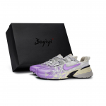 Nike V2K Run Slip Resistant Abrasion Resistant Low top Running Shoes Women's Silver Purple FD0736-100(Team80-V2KSBOX) 35.5