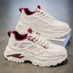 Neli Aastaaega Kvaliteetsed Meeste Vabaaja Spordijalatsid Trendikad Libisemiskindlad Hingavad Platvormiga Jooksukingad Mitmek&uuml;lgsed &Otilde;pilaste Tossud 39 punane