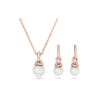Swarovski Originaalne P&auml;rl Ripats Disain Imitatsioon Kristall Kaelakee Naiste kaelakee Roosa-Kuld 5672835 Box (Random Color)
