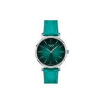 Tissot Kvartsmehhanismiga 50M Veekindel Kell 34mm Roheline sihver Nahkrihm Naiste kellad T143.210.17.091.00 Regular Watch Box