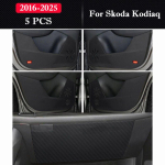 Skoda Kodiaq 2016-2026 Autoukse l&ouml;&ouml;givastane kaitsepadi Nahast kaitsekleebis S&uuml;sinikkiust kriimustuskindel kile Tarvikud black