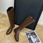 Vintage Naiste Kitsad P&otilde;lvp&uuml;ksid Moodne Pandlaga Kingad S&uuml;gis Talv Madala Kontsaga Daamide Moodsad Pikad Saapad 35 pruun