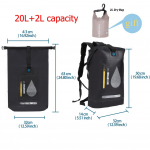 20L/30L Veekindel Kuiv Kott Seljakott &Auml;mber Ladustamiseks V&auml;lisspordi Ujumise Kalastuse Surfi Rafting Paadis&otilde;idu Kajaki Kanuumise jaoks x1